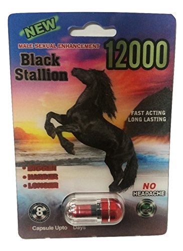 NEW BLACK MUSTANG 12000 ALL NATURAL MALE ENHANCEMENT PILLS (5)PLUS LOVE POTION PEN