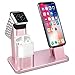 Apple Watch Stand,GUANCHI Aluminum 4 in 1 Apple Watch iPhone AirPods Charger Stand Dock Station for Apple Watch 3/2/1/ AirPods/iPhone X/8/8Plus/7 Plus /6S /6S Plus/iPad- Rose Gold