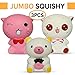 High5Me 3 PCS Jumbo Squishies Pack – Super Cute Kawaii, Slow Rising, Animal Squishy Toys Set (2 Kittys Plus Bear) Fun for Kids, Teens & Adults.