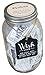 Top Shelf Everyday Wish Jar Kit with 100 Tickets, Pen, and Decorative Lid, Clear