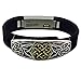 Weekend Wearables Fitbit Alta, Fitbit Flex, Jawbone Up Jewelry to Accessorize Your Fitness Tracker - Classic Etched Antique Gold Silver Ornate Georgia Charm Bracelet Accessory (Silver)