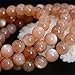 Natural A Grade Orange Sunstone Gemstone 8mm Round Beads Stretch Bracelet 7 Inch Unisex