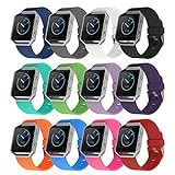 Fitbit Blaze Bands, BeneStellar Soft Accessory Replacement Wristband Strap Classic Large Small Bands with Secure Metal Clasp for Fitbit Blaze ( Without Frame) (12-Pack, Large(6.7