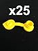25pcs Yellow Gas Can Vent Caps - Can Vents for Plastic Cans & Metal Fuel Jugs, Vent Kit for Blitz Gas Can, Fuel Can Vent Caps for 5 Gallon Can Air Vent Kit