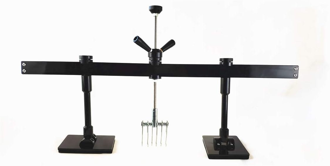 Double Legs Levelling Bar, Dent Pull Bar Portable Multi Hook Puller Car Repair Spot Lever Puller 6 Finger Claw Cross Lifter