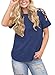 Astylish Women Sexy Cold Shoulder Cut Out Blouse Casual T Shirt Tops Blue Small