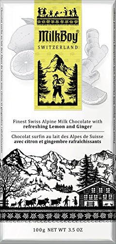 Milkboy Swiss Alpine Milk Chocolate with refreshing Lemon & Ginger (5 Pack)