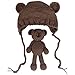 Jastore Infant Newborn Photography Prop Photo Crochet Boys Girls Knit Toy Bear Hats (Brown)