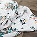 SARANONI Luxury Swaddle Blanket Decorative Baby Muslin Swaddle Blankets (Meadowlark Floral)
