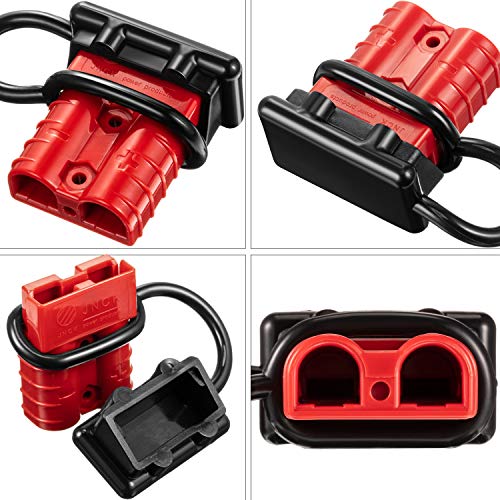 Boao 6 Sets 6-10 Gauge Battery Quick Connector 50A 12-36V Battery Quick Connect Disconnect Battery Quick Wire Harness Plug Kit Battery Quick Connector Disconnect Plug for Motor Winch Trailer (Red) - Image 8
