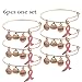 Monily 6pcs Inspirational Wire Bangle Set Engrave Faith Love Hope Words Bar Charm Bracelets Set for Women