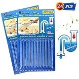 Drain Sticks Drain Cleaner Sticks Drain Deodorizer Sticks for Preventing Clogs Eliminating Smelly Odor Kitchen Bathroom Sink Septic Tank Safe As Seen On TV