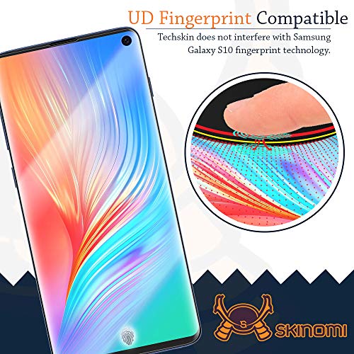 Skinomi TechSkin [2-Pack] (Case Compatible) Clear Screen Protector for Samsung Galaxy S10 6.1" [Will NOT Work w/Verizon Galaxy S10 5G 6.7"] Anti-Bubble HD TPU Film - Thumbnail 2