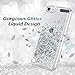 Maxdara Glitter iPod Touch 5 6 7 Case, iPod 5th 6th 7th Generation Case for Girls Children Liquid Bling Sparkle Pretty Case for iPod Touch 5th 6th 7th Generation (Silver)