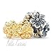 Authentic BELLA FASCINI Flower Bouquet Spacer Bead - Set of 2 - Sterling Silver Fits Bead Charm Bracelets
