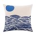 MR FANTASY Cotton Linen Cushion Cover Throw Pillow Case Japanese Style for Home Office 18X18in