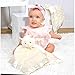 Bearington Baby Lil’ Alma Snuggler, 15 Inch White Llama Plush Stuffed Animal Security Blanket Lovey for Babies
