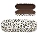 Brown Glasses Case Hard Shell Leopard Print | Medium Size | Protective Eyeglasses, Sunglasses, and Reading Glasses Case For Men, Women, and Kids