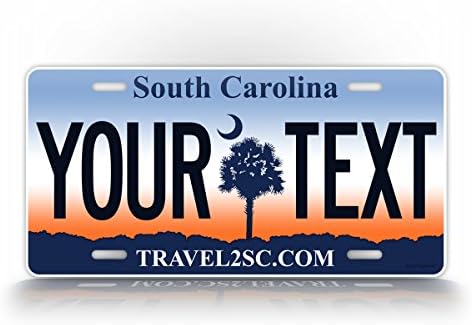 SignsAndTagsOnline South Carolina License Plate Custom Personalized Text Aluminum Auto Tag 6x12