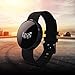 Bluetooth 4.0 Waterproof Smart Bracelet Bands Sport Watch Fitness Tracker Waistband with Heart Rate Monitor for IPhone Android Smartphone (Black)