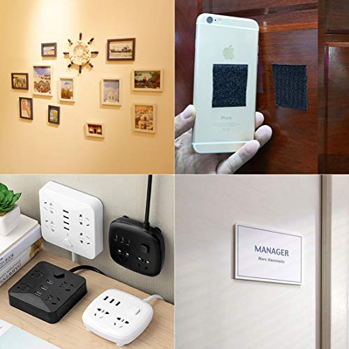 Self Adhesive Hook and Loop Tape Heavy Duty Mounting Tape Double Waterproof Indoor Outdoor 12 PCS Removable Wall Fastener Tape (3.9 x 1.2 Inch） - Thumbnail 4