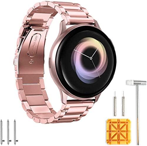 Aresh Compatible With Galaxy Watch Active2 40mm Bands Active 2 44mm Band Galaxy Watch 3 41mm Band mm Stainless Steel Strap Australia For Samsung Galaxy Watch Active 2rosepink Cell Phones Accessories