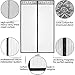 Magnetic Screen Door Protector Curtain | UPGRADED Patio & Front Kit | 34ʺ x 82ʺ Black Polyester Mesh with 26 Built in Magnets & Gravity Sticks, 20 Velcro Strips Full Frame Screen + Gift Door Stopper