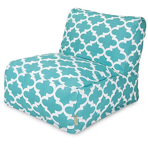 Majestic Home Goods Trellis Bean Bag Chair Lounger, Teal