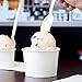 50 Pack | Ice Cream Sundae Cups | Disposable Paper Dessert Frozen Yogurt Bowls Party Supplies for Hot or Cold Food, White, | 6-Ounce