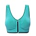 Senchanting Zip Front Racerback Padded Wirefree Push up Impact Yoga Sports Bra