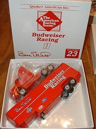 American Racing Scene #23 Bill Elliot 11 Budweiser Racing Team Transporter 1:64 Diecast Scale Model Winross Limited Collector Edition