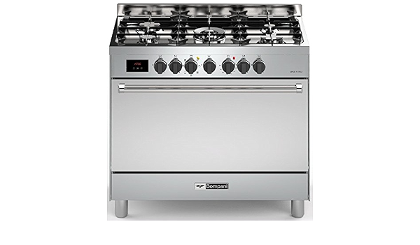 Bompani Bo 683 Dd / N - Cocina eléctrica de gas de acero inoxidable 90 cm,  diseño en tecnología Tech-Line, cocina de gas, volumen 114 l, cocina con  cocina de gas, 5