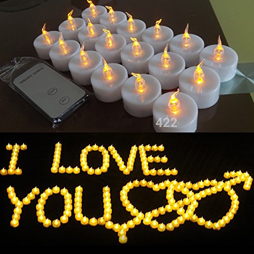 Backto20s Flameless LED Tealight Candles with Remote Control, 180 - Pack