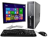 HP Elite 8000 Windows 10 Desktop Computer C2D 3.0 PC 8GB 160GB DVDRW WiFi 19 Inch LCD Monitor - keyboard - Mouse - Power cord