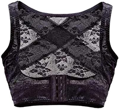 Sunward Posture Corrector Fad New Chest Support Belt Band Back Shoulder Vest (L, Black)