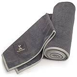 YogaRat HOT YOGA TOWEL: 100% durable, thick, super-absorbent microfiber. Offered in multiple mat-length sizes (26