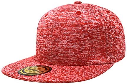 CHOK.LIDS Flat Visor Melange Heather Snapback Hat Blank Cap Athletic Baseball Cap 4 Colors PS201