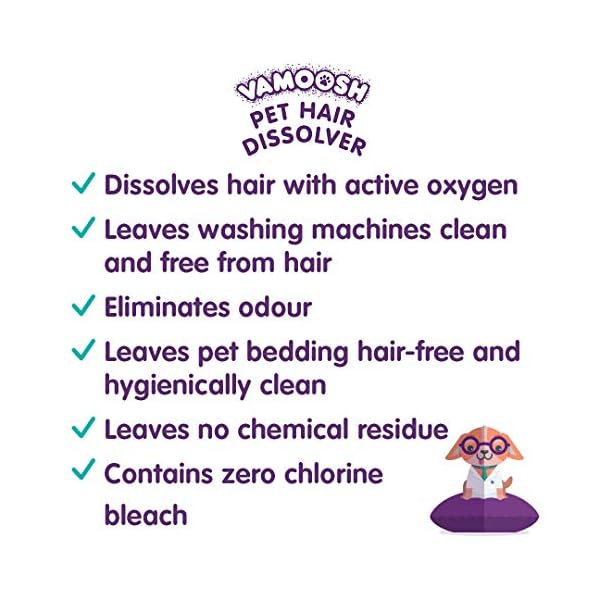 Vamoosh-Pet-Hair-Dissolver-Pet-Hair-Remover-for-Washing-Machines-6x100g-2-Boxes-Removes-Odour-Dissolves-Dog-Cat-Animal-Fur-Cleans-Pet-Bedding-in-Washing-Machine-Easy-to-Use-Up-to-6-Washes Vamoosh Pet Hair Dissolver- Pet Hair Remover for Washing Machines, 6x100g (2 Boxes), Removes Odour Dissolves Dog, Cat…