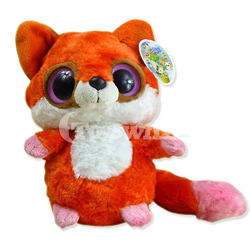Fox Plush Toy with Big Eyes Red