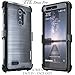 COVRWARE [Iron Tank] case Compatible with ZTE ZMAX PRO/ZTE Carry, with Built-in [Screen Protector] Full-Body Rugged Holster Armor Case [Brushed Metal Texture Design][Belt Clip][Kickstand], Black