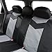 FH Group PU021GRAYBLACK-COMBO Universal Fit Premium Synthetic Leather Gray Black Automotive Seat Covers fits most Cars, SUVs, and Trucks (Airbag Compatible with Accessories Combo Set)