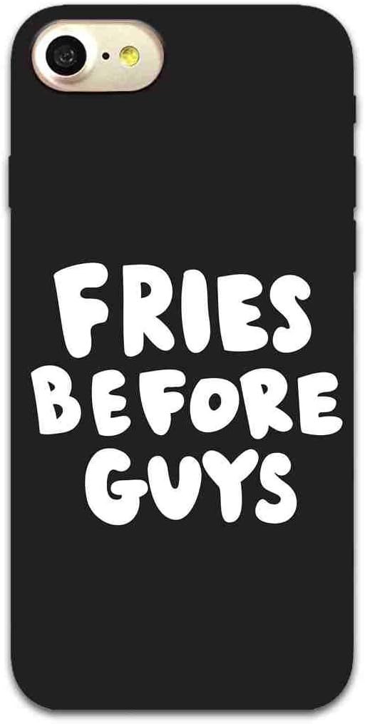MADANYU iPhone 8 Cover - Fries Before Guys Food Mania Quote Designer Printed Slim Back Case Cover for iPhone 8
