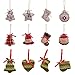Christmas Tree Ornaments, 12 pcs Value Pack – Hanging Fabric Stocking Decorations, Gift Tags, Holiday Party Decor – Safe & Shatterproof