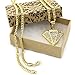 L & L Nation Mens Gold Tone Small D-shape Cz Pendant Hip-hop 30