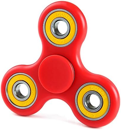 YAMQL Fidget Spinner Toy Si3N4 Hybrid Ceramic Bearing, Perfect For Kids &amp; Adults, Best Stress Reducer Relieves EDC ADHD Anxiety and Boredom (Red-yellow)