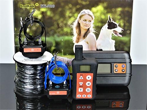 Remote Dog Training Collar &amp; In-ground Electronic Containment Fence System Combo (Two-Dog System)