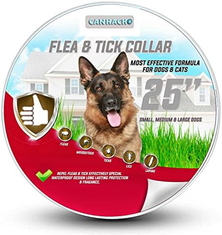 Canhach Flea collar for Dog flea and tick prevention for dogs and Cats Protection Collar with Natural Plant Extracts Dog Treatment One Size Fits ALL