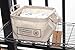 Storage Basket Storage Bin Storage Cube with Handles Small Canvas Fabric Cotton Linen Collapsible, French S, Small(8.25 x 7.87 x 5.91 inch)