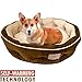 American Kennel Club Thermal Houndstooth Self Heating Memory Foam Pet Bed, 30X30X7, Brownthumb 4