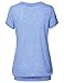Jazzco T Shirts for Women, Women's Summer Short Fashionable Sleeve Plus Size Elastic Leisure Loose Fitting Flare Tops(Blue,XX-Large)